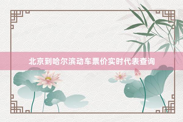 北京到哈尔滨动车票价实时代表查询